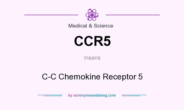 What does CCR5 mean? It stands for C-C Chemokine Receptor 5