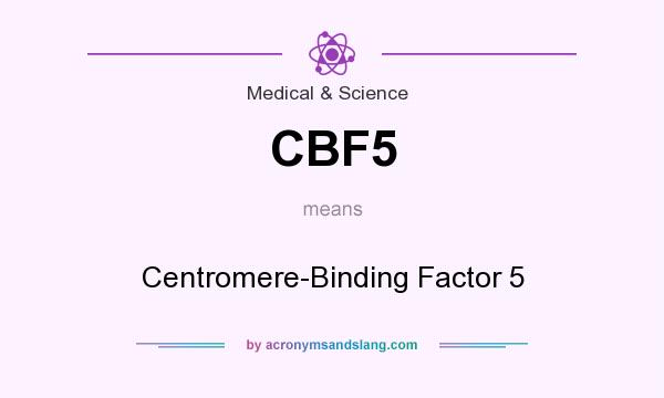 What does CBF5 mean? It stands for Centromere-Binding Factor 5