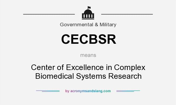 What does CECBSR mean? It stands for Center of Excellence in Complex Biomedical Systems Research