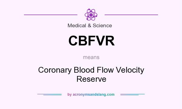 What does CBFVR mean? It stands for Coronary Blood Flow Velocity Reserve