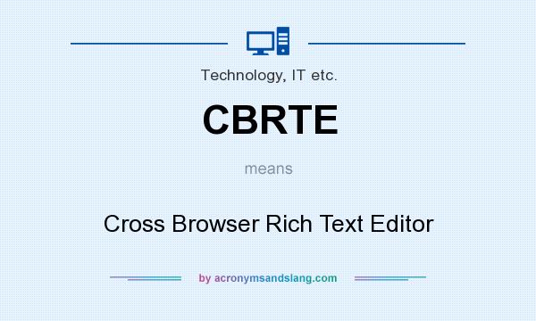 What does CBRTE mean? It stands for Cross Browser Rich Text Editor