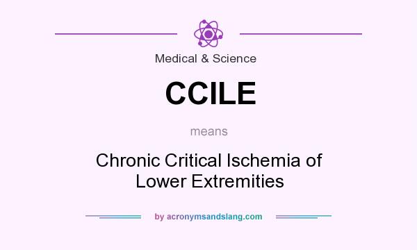 What does CCILE mean? It stands for Chronic Critical Ischemia of Lower Extremities