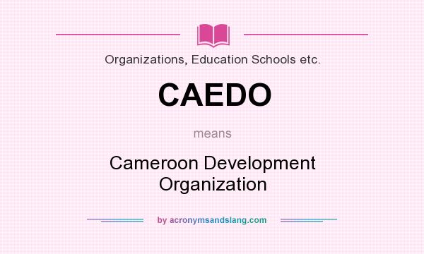 What does CAEDO mean? It stands for Cameroon Development Organization