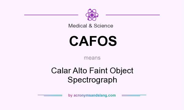 What does CAFOS mean? It stands for Calar Alto Faint Object Spectrograph