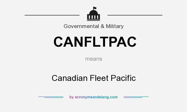 What does CANFLTPAC mean? It stands for Canadian Fleet Pacific