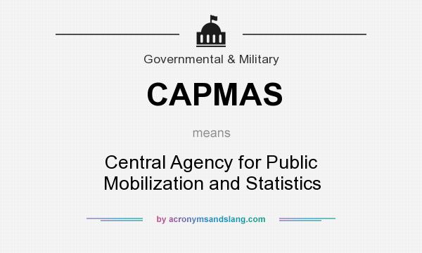 What does CAPMAS mean? It stands for Central Agency for Public Mobilization and Statistics