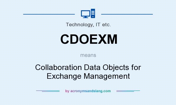 What does CDOEXM mean? It stands for Collaboration Data Objects for Exchange Management