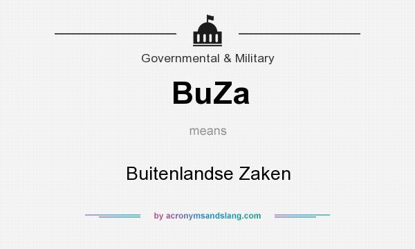 What does BuZa mean? It stands for Buitenlandse Zaken
