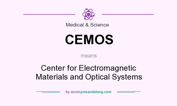 What does CEMOS mean? It stands for Center for Electromagnetic Materials and Optical Systems