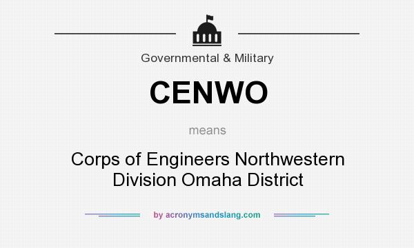 What does CENWO mean? It stands for Corps of Engineers Northwestern Division Omaha District