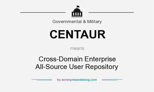 What does CENTAUR mean? It stands for Cross-Domain Enterprise All-Source User Repository