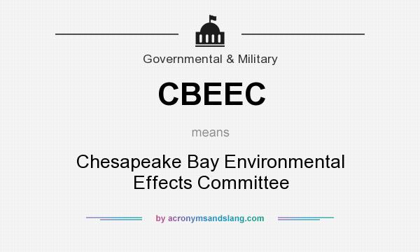 What does CBEEC mean? It stands for Chesapeake Bay Environmental Effects Committee