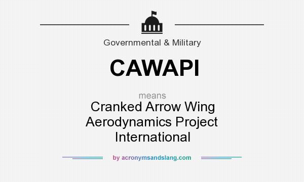 What does CAWAPI mean? It stands for Cranked Arrow Wing Aerodynamics Project International