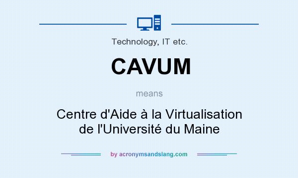 What does CAVUM mean? It stands for Centre d`Aide à la Virtualisation de l`Université du Maine
