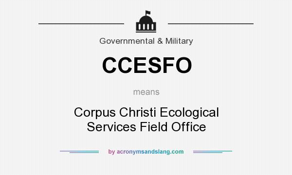 What does CCESFO mean? It stands for Corpus Christi Ecological Services Field Office