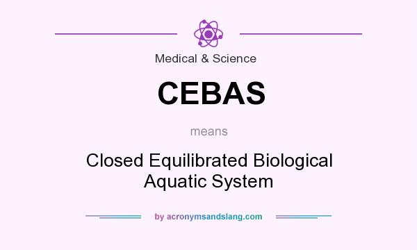 What does CEBAS mean? It stands for Closed Equilibrated Biological Aquatic System