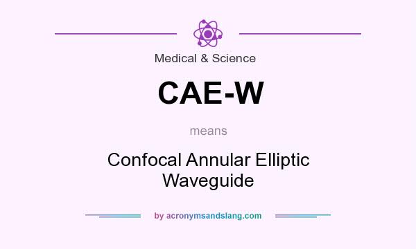 What does CAE-W mean? It stands for Confocal Annular Elliptic Waveguide