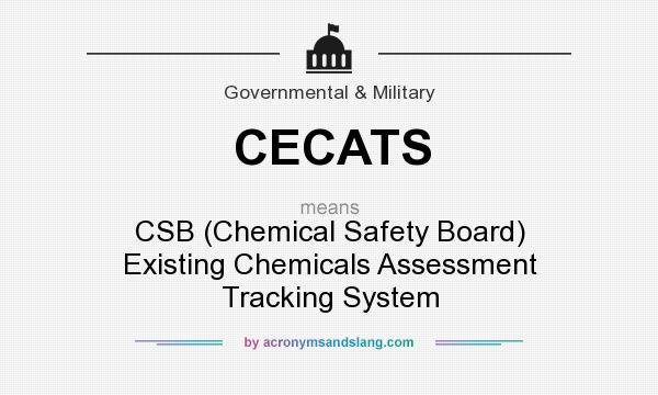 What does CECATS mean? It stands for CSB (Chemical Safety Board) Existing Chemicals Assessment Tracking System