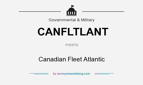 What does CANFLTLANT mean? It stands for Canadian Fleet Atlantic