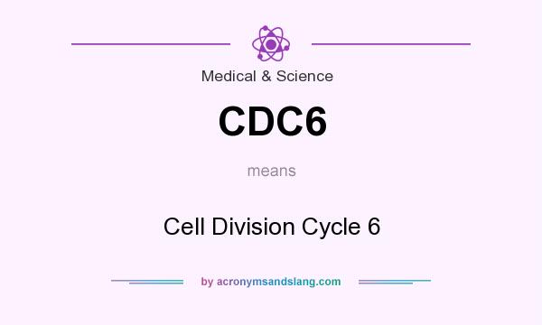 What does CDC6 mean? It stands for Cell Division Cycle 6