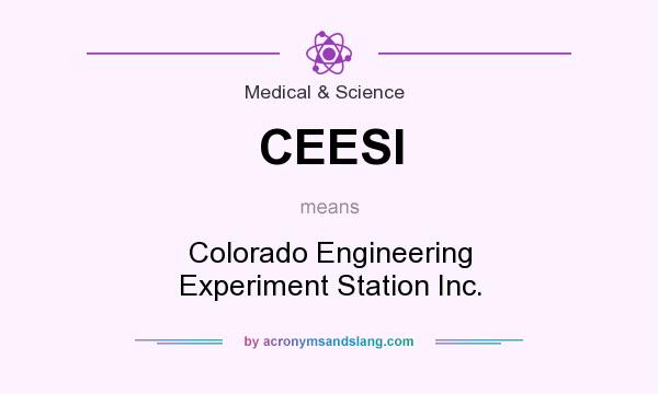 What does CEESI mean? It stands for Colorado Engineering Experiment Station Inc.