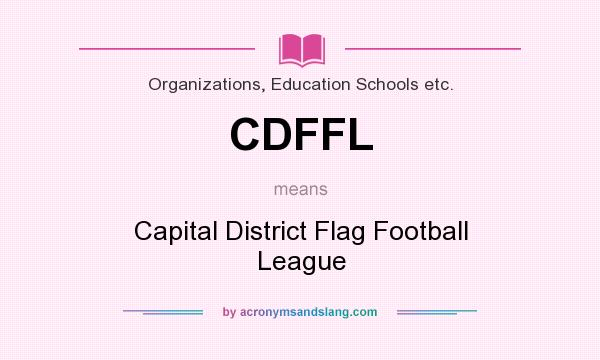 What does CDFFL mean? It stands for Capital District Flag Football League