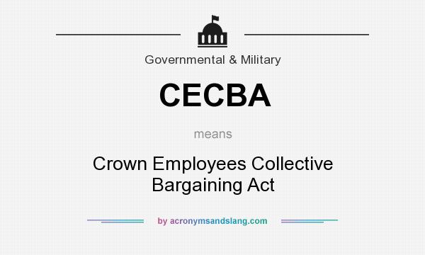 What does CECBA mean? It stands for Crown Employees Collective Bargaining Act