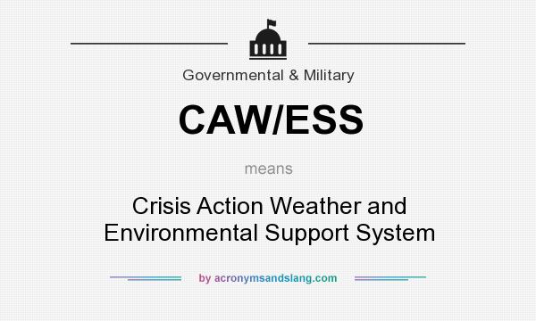 What does CAW/ESS mean? It stands for Crisis Action Weather and Environmental Support System