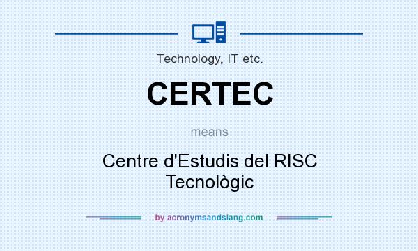What does CERTEC mean? It stands for Centre d`Estudis del RISC Tecnològic