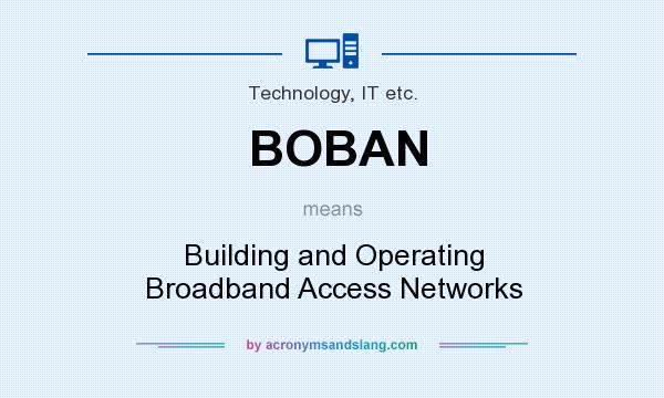 What does BOBAN mean? It stands for Building and Operating Broadband Access Networks