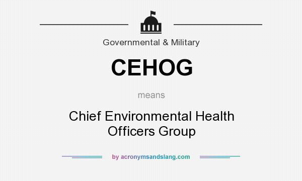 What does CEHOG mean? It stands for Chief Environmental Health Officers Group