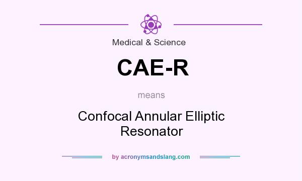 What does CAE-R mean? It stands for Confocal Annular Elliptic Resonator