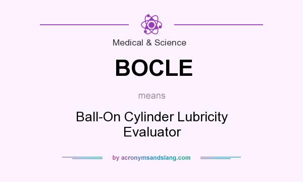 What does BOCLE mean? It stands for Ball-On Cylinder Lubricity Evaluator