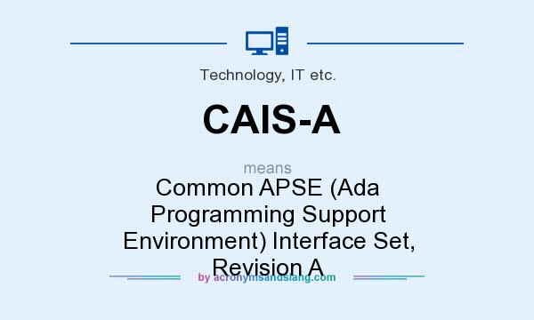 What does CAIS-A mean? It stands for Common APSE (Ada Programming Support Environment) Interface Set, Revision A