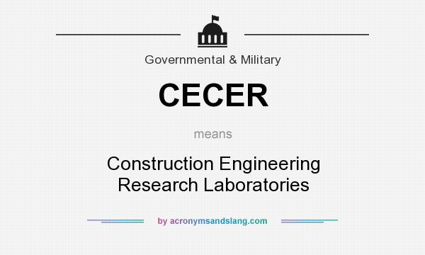 What does CECER mean? It stands for Construction Engineering Research Laboratories
