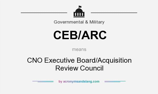 What does CEB/ARC mean? It stands for CNO Executive Board/Acquisition Review Council