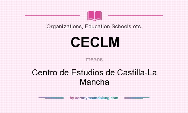 What does CECLM mean? It stands for Centro de Estudios de Castilla-La Mancha
