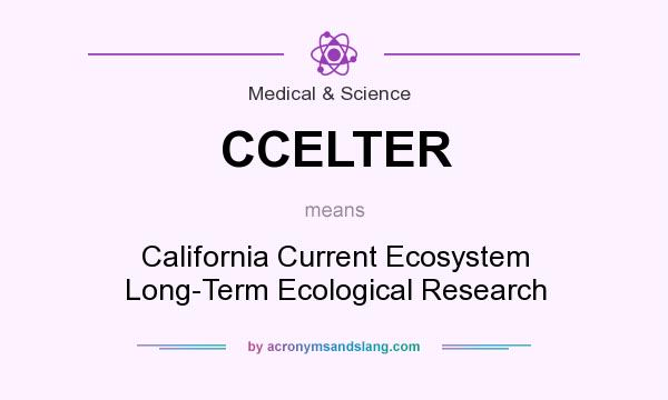 What does CCELTER mean? It stands for California Current Ecosystem Long-Term Ecological Research