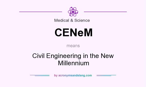 What does CENeM mean? It stands for Civil Engineering in the New Millennium