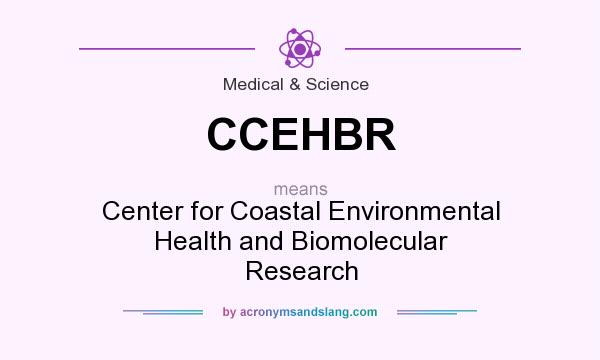 What does CCEHBR mean? It stands for Center for Coastal Environmental Health and Biomolecular Research