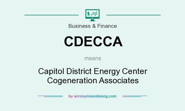 What does CDECCA mean? It stands for Capitol District Energy Center Cogeneration Associates