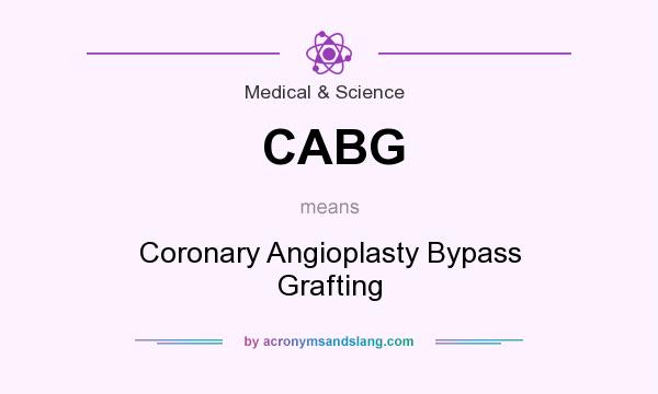 What does CABG mean? It stands for Coronary Angioplasty Bypass Grafting
