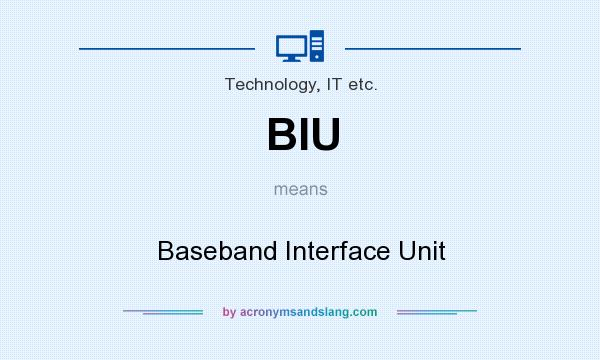 What does BIU mean? It stands for Baseband Interface Unit