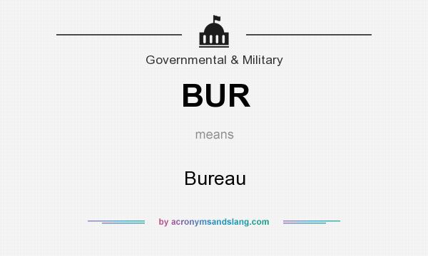 What does BUR mean? It stands for Bureau