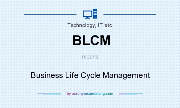 What does BLCM mean? It stands for Business Life Cycle Management