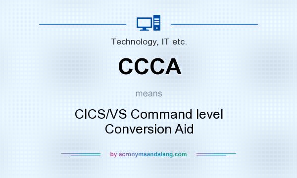 What does CCCA mean? It stands for CICS/VS Command level Conversion Aid