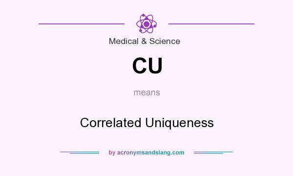 What does CU mean? It stands for Correlated Uniqueness