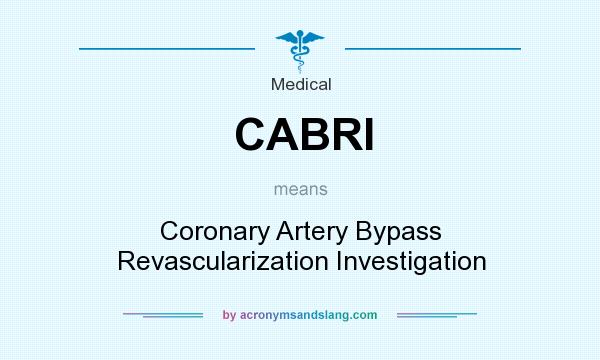 What does CABRI mean? It stands for Coronary Artery Bypass Revascularization Investigation