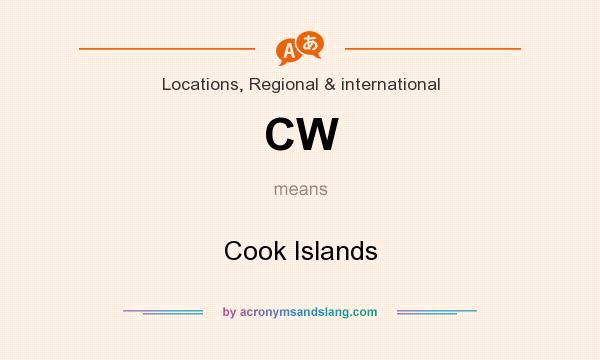 What does CW mean? It stands for Cook Islands