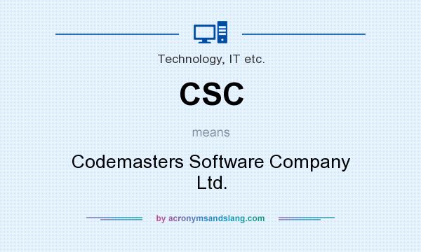 What does CSC mean? It stands for Codemasters Software Company Ltd.